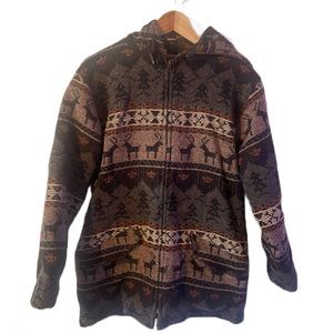 Vintage Woolrich Coat, Wool Jacket with hood